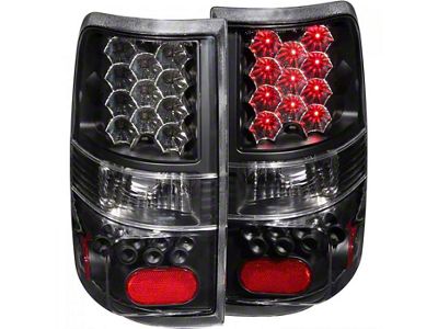 LED Tail Lights; Black Housing; Clear Lens (04-08 F-150 Styleside)