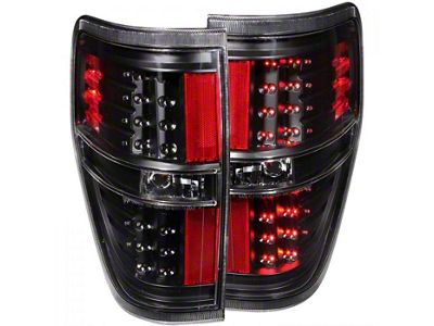 LED Tail Lights; Black Housing; Clear Lens (09-14 F-150 Styleside)