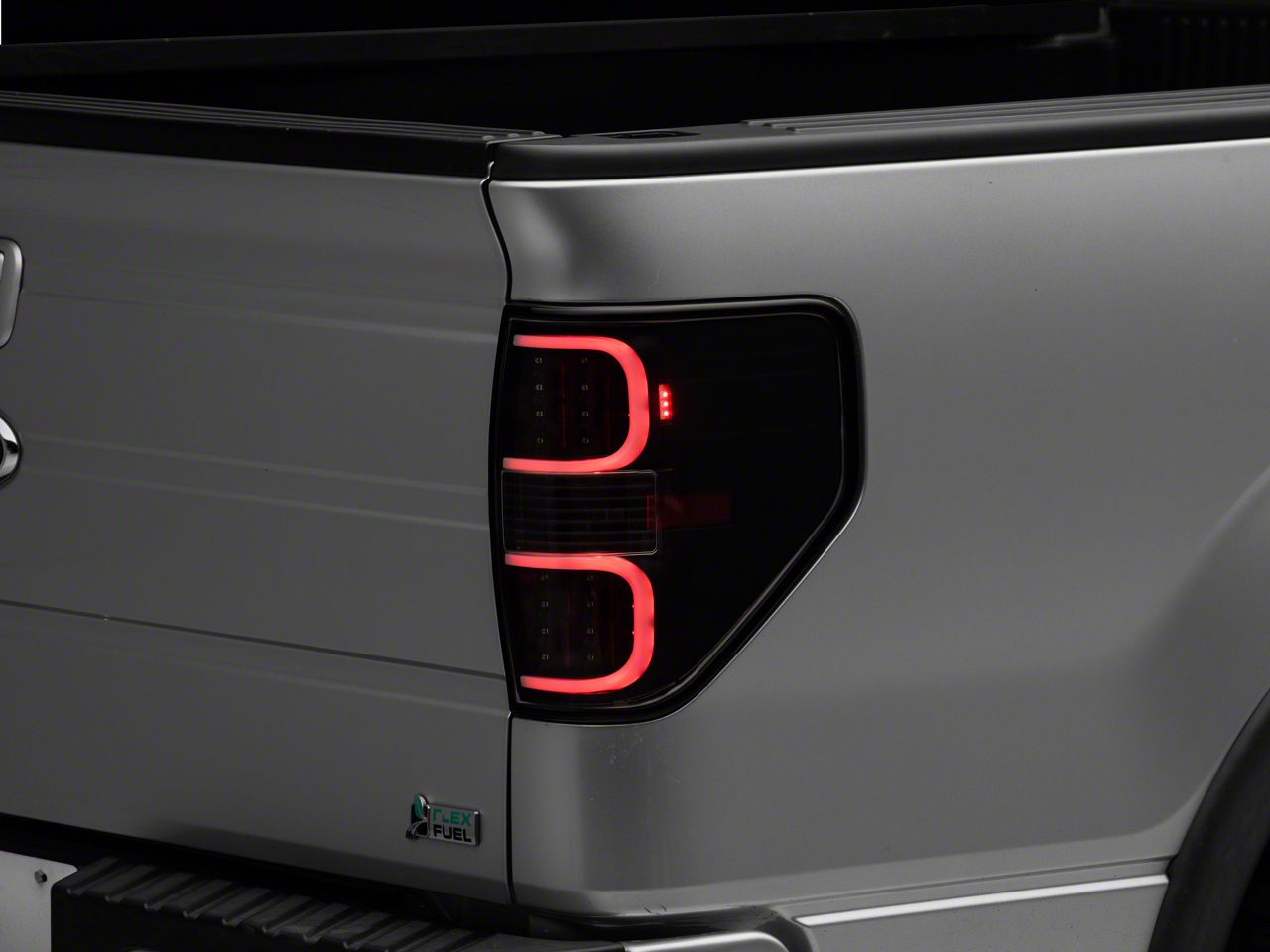 Transmotor2013 Black LED Tail Light Set For 2009-2014 Ford F-150 – Left & Right, Brake & Parking Lamps