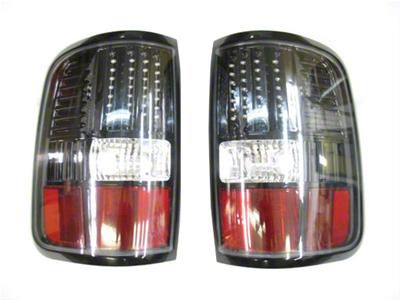 LED Tail Lights; Black Housing; Red/Clear Lens (04-08 F-150 Styleside)