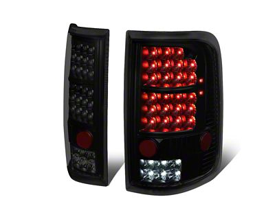 LED Tail Lights; Black Housing; Smoked Lens (04-08 F-150 Styleside)