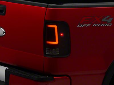 LED Tail Lights; Black Housing; Smoked Lens (04-08 F-150 Styleside)