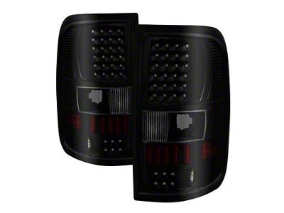 LED Tail Lights; Black Housing; Smoked Lens (04-08 F-150 Styleside)