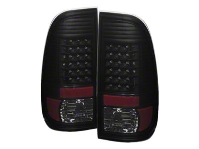 LED Tail Lights; Black Housing; Smoked Lens (97-03 F-150 Styleside Regular Cab, SuperCab)