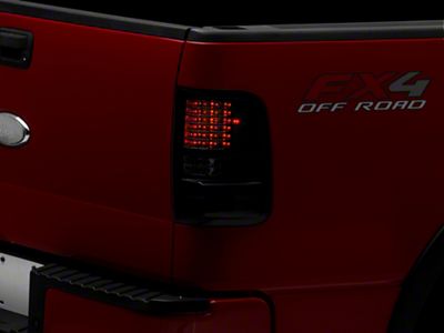 LED Tail Lights; Black Housing; Smoked Lens (04-08 F-150 Styleside)