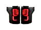 LED Tail Lights; Black Housing; Clear Lens (15-17 F-150 w/ Factory Halogen Non-BLIS Tail Lights)