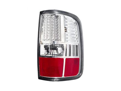 LED Tail Lights; Chrome Housing; Clear Lens (04-08 F-150 Styleside)