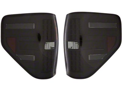 LED Tail Lights; Chrome Housing; Smoked Lens (09-14 F-150 Styleside)