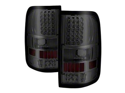 LED Tail Lights; Chrome Housing; Smoked Lens (04-08 F-150 Styleside)