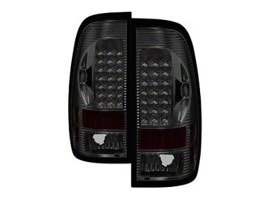 LED Tail Lights; Chrome Housing; Smoked Lens (97-03 F-150 Styleside Regular Cab, SuperCab)