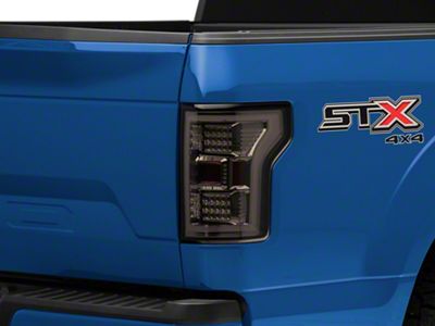 LED Tail Lights; Chrome Housing; Smoked Lens (18-20 F-150 w/ Factory Halogen Non-BLIS Tail Lights)