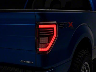 LED Tail Lights; Gloss Black Housing; Clear Lens (09-14 F-150 Styleside)
