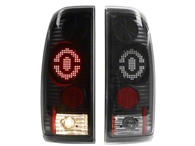 LED Tail Lights; Glossy Black Housing; Clear Lens (97-03 F-150 Styleside Regular Cab, SuperCab)