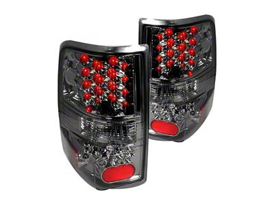 LED Tail Lights; Chrome Housing; Smoked Lens (04-07 F-150)