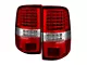 LED Tail Lights; Chrome Housing; Red/Clear Lens (04-08 F-150 Styleside)