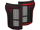 LED Tail Lights; Black Housing; Red Smoked Lens (15-17 F-150 w/ Factory Halogen Non-BLIS Tail Lights)
