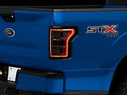 LED Tail Lights; Chrome Housing; Red Smoked Lens (18-20 F-150 w/ Factory Halogen Non-BLIS Tail Lights)