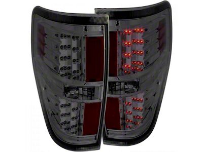 LED Tail Lights; Chrome Housing; Smoked Lens (09-14 F-150 Styleside)