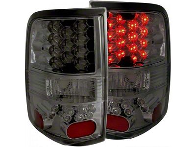 LED Tail Lights; Chrome Housing; Smoked Lens (04-08 F-150 Styleside)