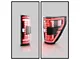 LED Tail Lights; Black Housing; Clear Lens (21-23 F-150 w/ Factory Halogen Tail Lights)