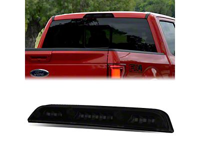 2018 Ford F-250 Super Duty LED Third Brake Light; Black Smoked (17-20 w/...