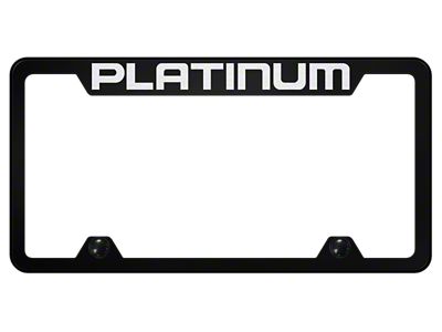 Platinum Laser Etched License Plate Frame (Universal; Some Adaptation May Be Required)