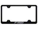 F-150 Laser Etched Wide Body License Plate Frame; Black (Universal; Some Adaptation May Be Required)