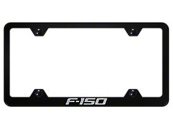 F-150 Laser Etched Wide Body License Plate Frame; Black (Universal; Some Adaptation May Be Required)