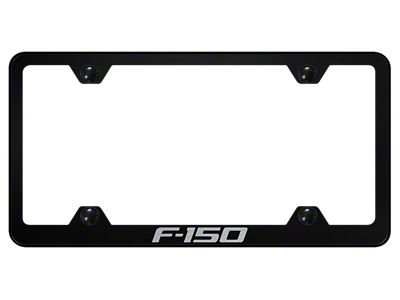 F-150 Laser Etched Wide Body License Plate Frame; Black (Universal; Some Adaptation May Be Required)