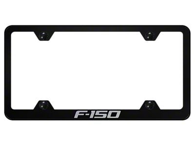 F-150 Laser Etched Wide Body License Plate Frame; Black (Universal; Some Adaptation May Be Required)