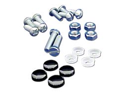 License Plate Caps with Standard Hardware 
