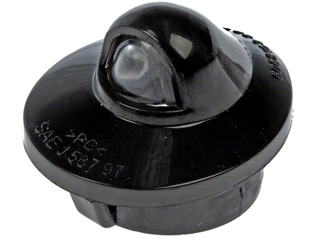 License Plate Light Lens; Black (97-00 F-150)