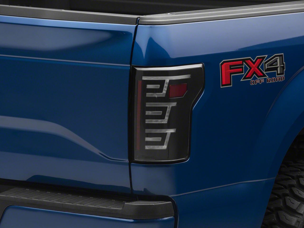 F150 Light Bar LED Tail Lights; Black Housing; Clear Lens (1517 F150