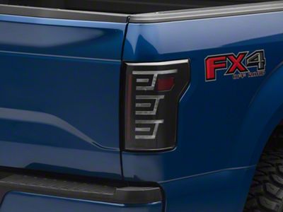 Light Bar LED Tail Lights; Black Housing; Clear Lens (15-17 F-150 w/ Factory Halogen Non-BLIS Tail Lights)