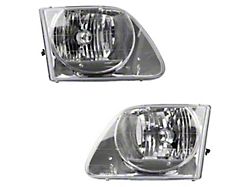 Lightning Style Headlights; Chrome Housing; Clear Lens (97-03 F-150)