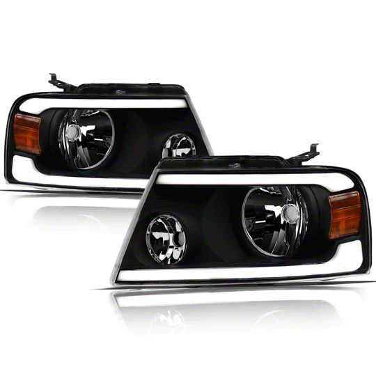 LM Series Headlights; Black Housing; Clear Lens (04-08 F-150)