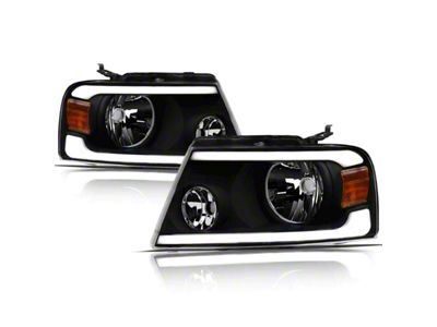 LM Series Headlights; Black Housing; Clear Lens (04-08 F-150)