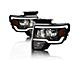 LMP Series Projector Headlights; Black Housing; Clear Lens (09-14 F-150 w/ Factory Halogen Headlights)