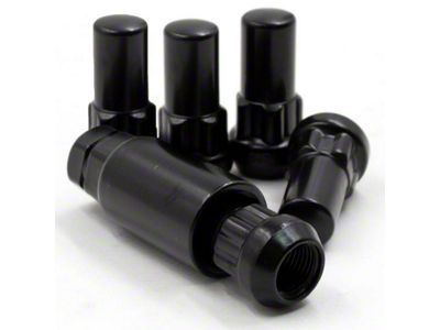 Locks with Key for Black Acorn Lug Nuts; 14mm x 1.5 (15-24 F-150)
