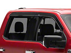 Low Profile Ventvisor Window Deflectors; Front and Rear; Dark Smoke (15-24 F-150 SuperCrew)
