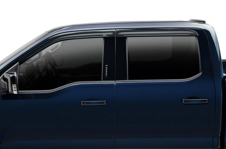 F-150 Low Profile Ventvisor Window Deflectors; Front and Rear; Dark ...
