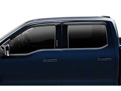 Low Profile Ventvisor Window Deflectors; Front and Rear; Dark Smoke (15-25 F-150 SuperCrew)