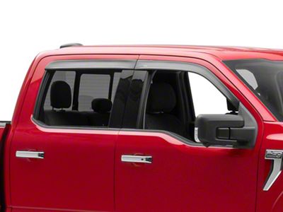 Low Profile Ventvisor Window Deflectors; Front and Rear; Matte Black (15-25 F-150 SuperCrew)