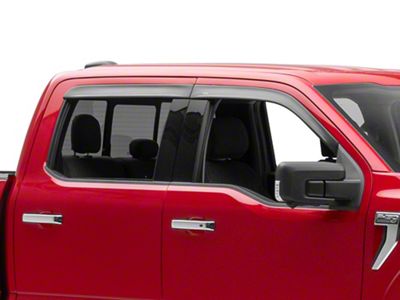 Low Profile Ventvisor Window Deflectors; Front and Rear; Matte Black (15-24 F-150 SuperCrew)