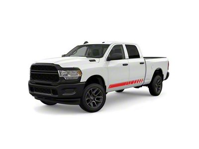 Lower Rocker Panel Stripes; Red (04-25 F-150)