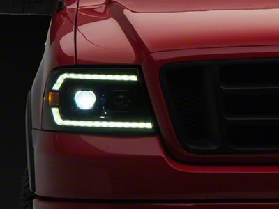 AlphaRex LUXX-Series LED Projector Headlights; Alpha Black Housing; Clear Lens (04-08 F-150)