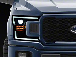 AlphaRex LUXX-Series LED Projector Headlights; Black Housing; Clear Lens (18-20 F-150 w/ Factory Halogen Headlights)