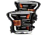 AlphaRex LUXX-Series LED Projector Headlights; Jet Black Housing; Clear Lens (17-20 F-150 Raptor)