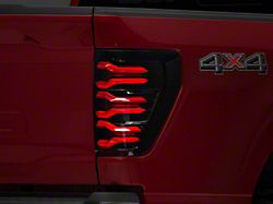 AlphaRex LUXX-Series LED Tail Lights; Alpha Black Housing; Smoked Lens (21-23 F-150 w/ Non-BLIS Tail Lights)