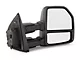 Manual Adjustable Towing Mirrors; Textured Black (15-19 F-150)